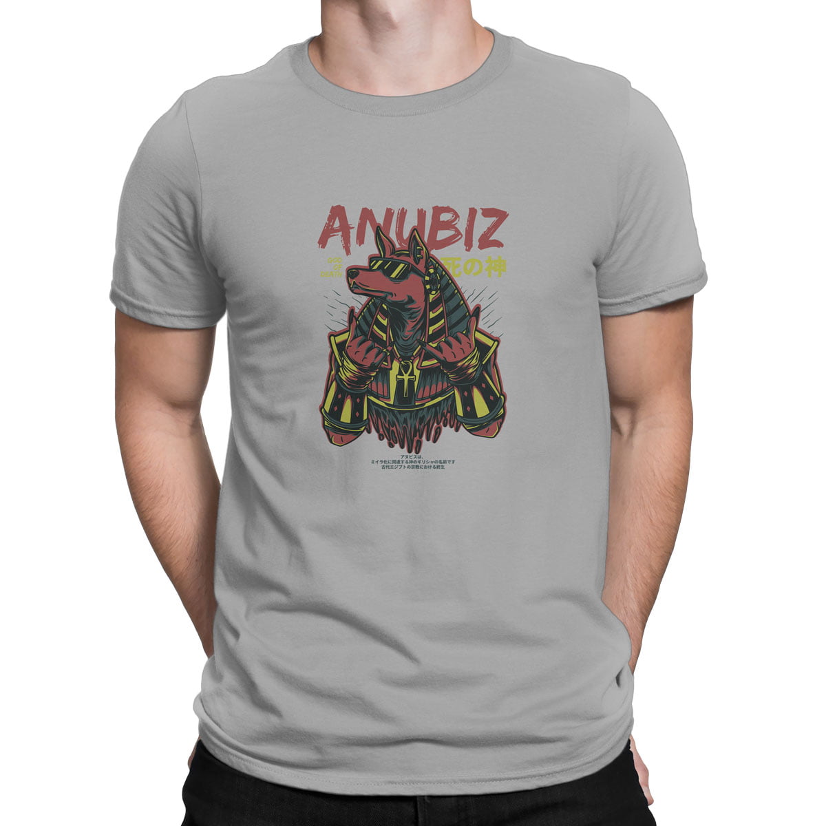 Anubis erkek tisort g - anubis (anubiz) baskılı erkek t-shirt - figurex