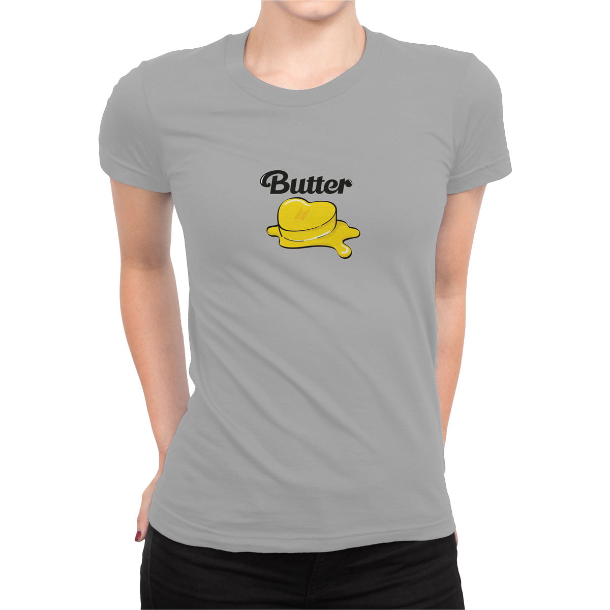 Bts logo butter tisort kadin g - bts butter kadın t-shirt - figurex