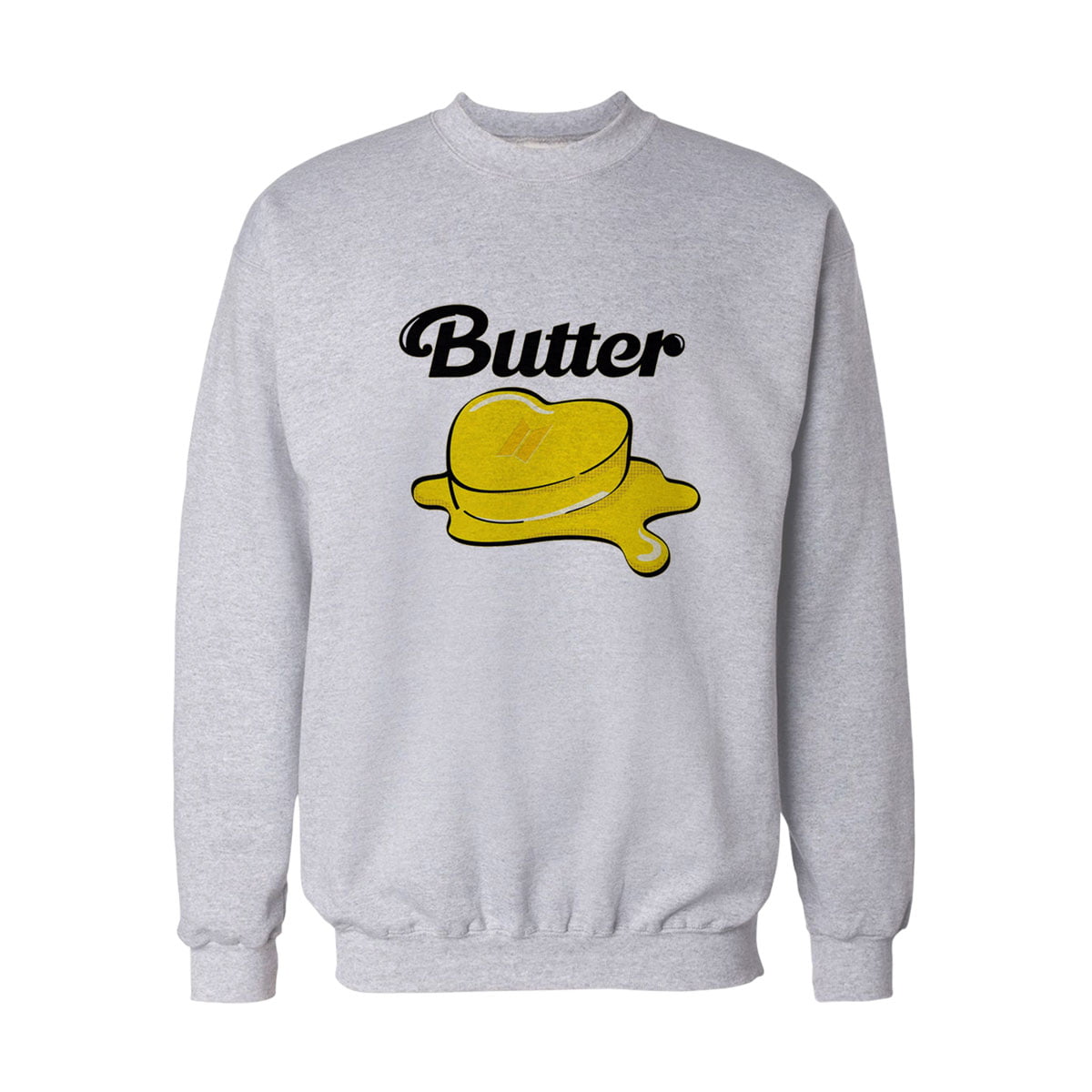 Bts logo no1 sweatshirt b - bts - butter albümü baskılı baskılı sweatshirt - figurex