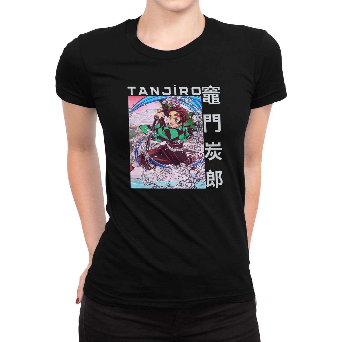 Demon slayer tanjiro tisort kadin s - demon slayer tanjiro kadın t-shirt - figurex