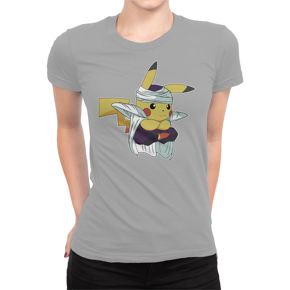 Dragonball 4 shirt g kadin - dragon ball piccolo ile pikachu kadın t-shirt - figurex