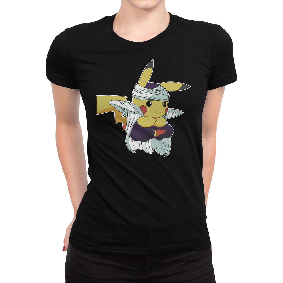 Dragonball 4 shirt s kadin - dragon ball piccolo ile pikachu kadın t-shirt - figurex