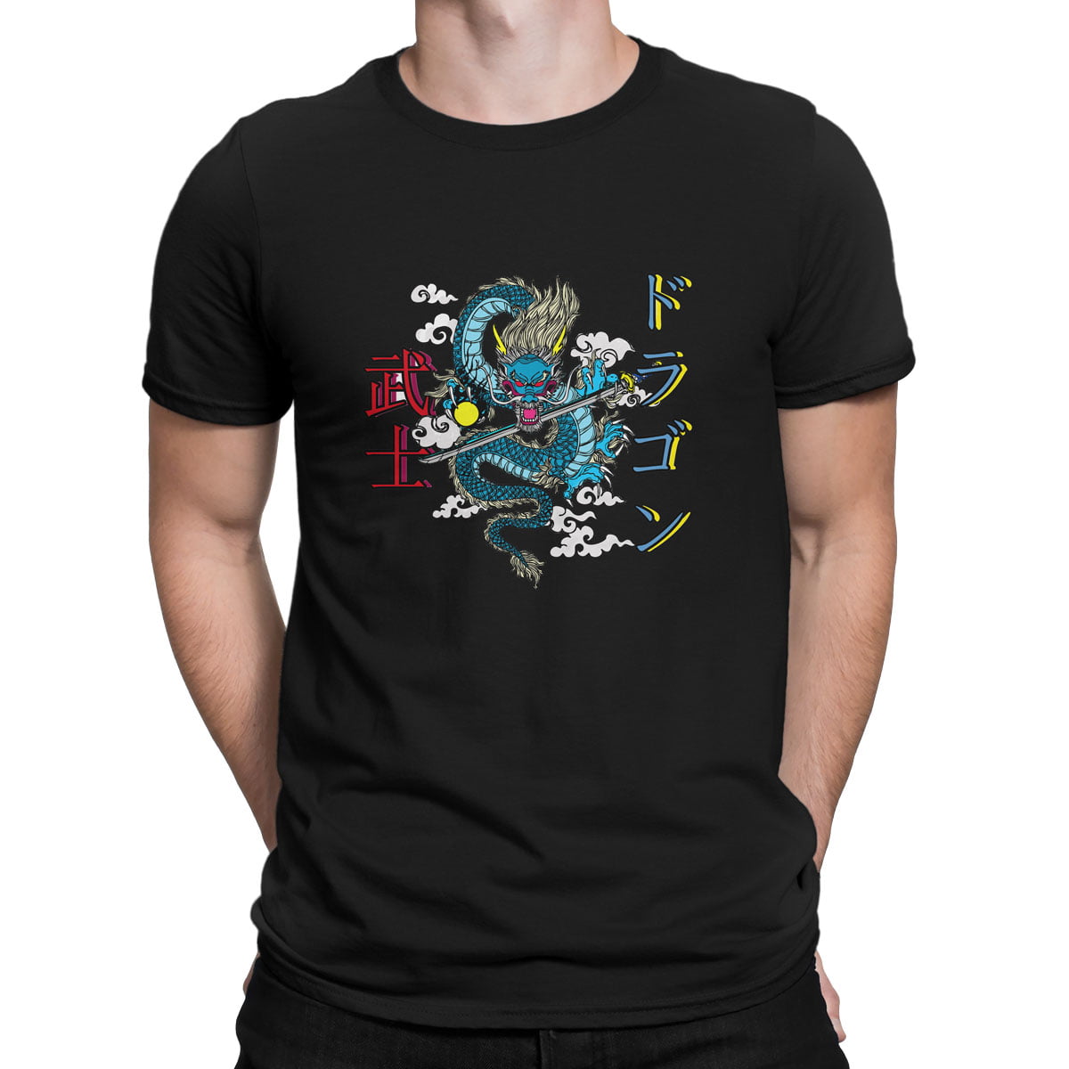 - japon culture no1 - dragon baskılı erkek t-shirt - figurex