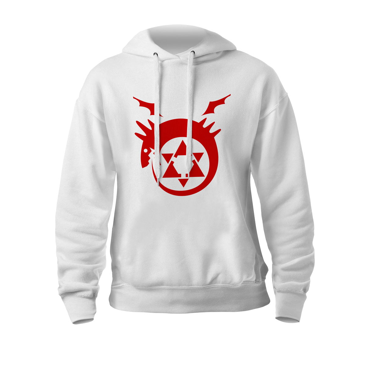 Fma logo kapsonlu b - fullmetal alchemist unisex kapşonlu sweatshirt - figurex