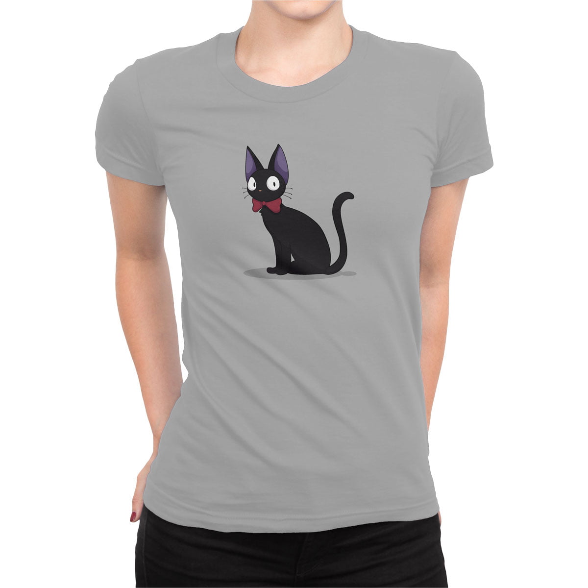 Kucuk cadi kiki jiji tisort kadin g - küçük cadı kiki kedi jiji baskılı kadın t-shirt - figurex