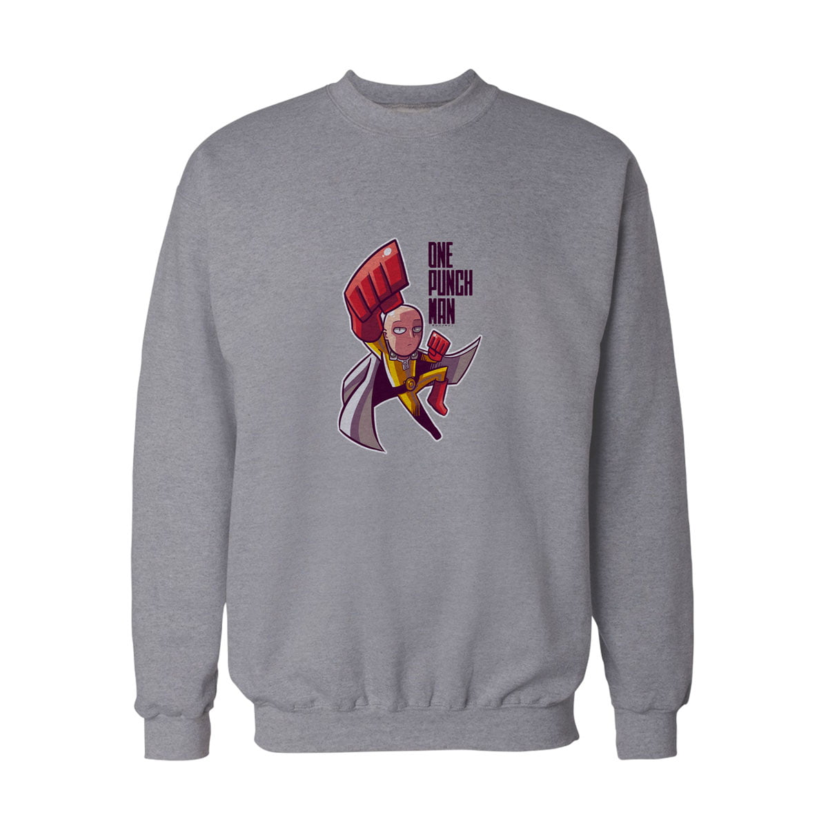 Onepunchman 1 sweatshirt g - one-punch man saitama baskılı sweatshirt - figurex