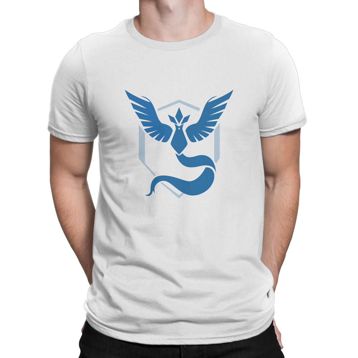 Pokemon go mavi takim mystic tisort erkek b - pokemon go team mystic baskılı erkek t-shirt - figurex