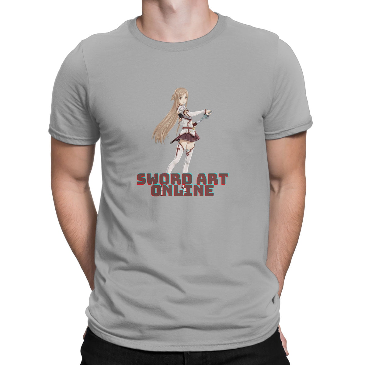 Sword art online asuna erkek tisort g - sword art online - asuna baskılı erkek t-shirt - figurex