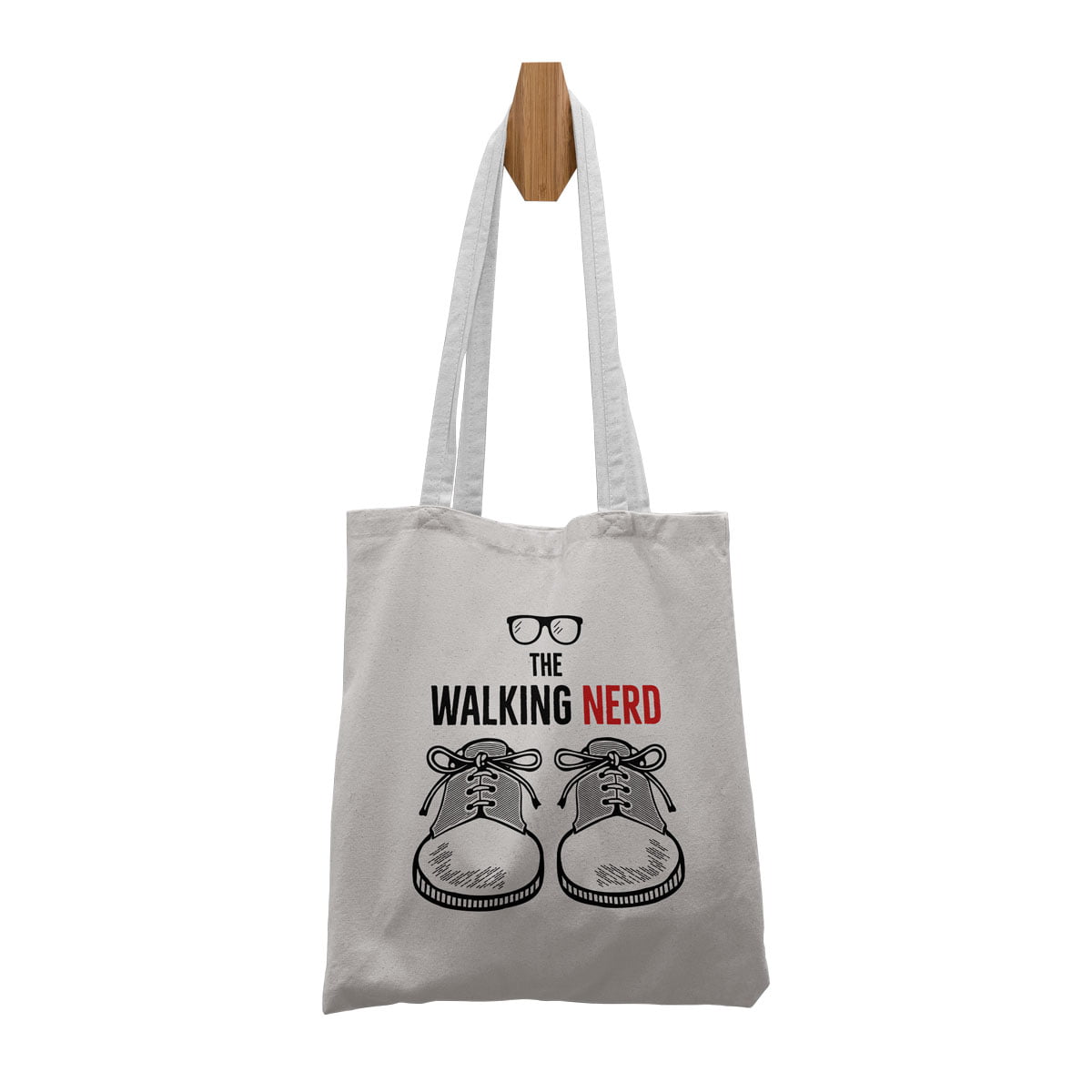 The walking nerd canta - the walking nerd tasarımlı bez çanta - figurex
