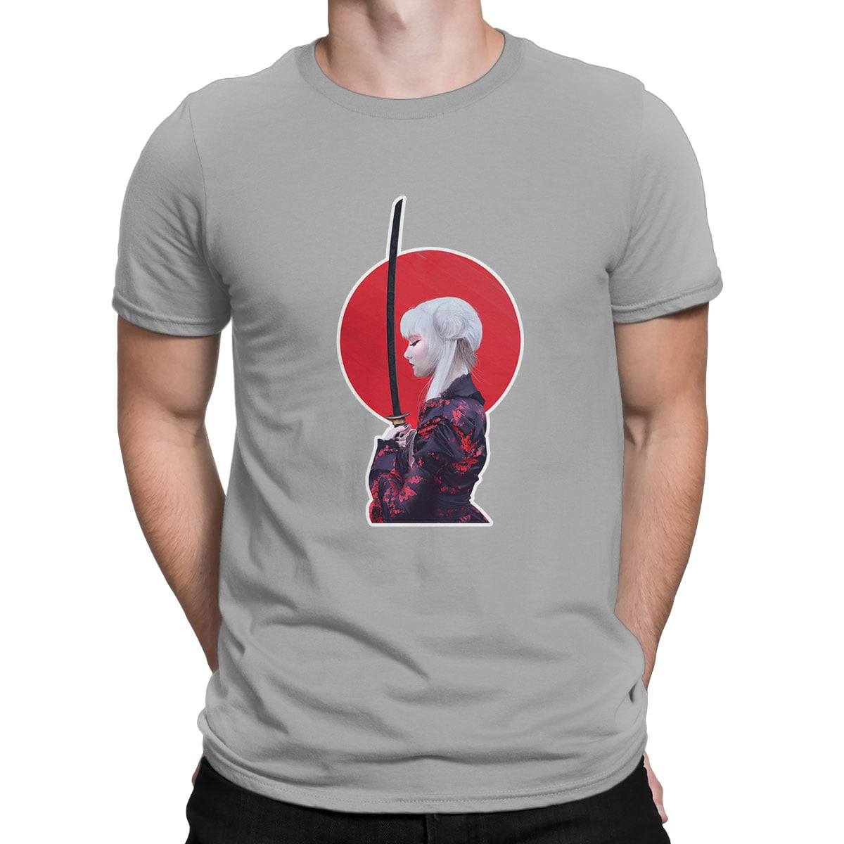 Anime girl samurai tshirt erkek g - anime no81 samuray kız tasarımlı t-shirt - figurex