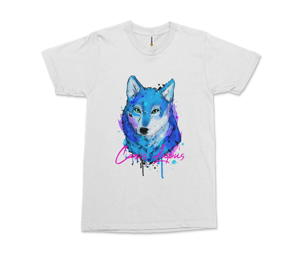 Colorful animal design1 tshirt b b - fx colourful nature wolf t-shirt kadın beyaz - figurex