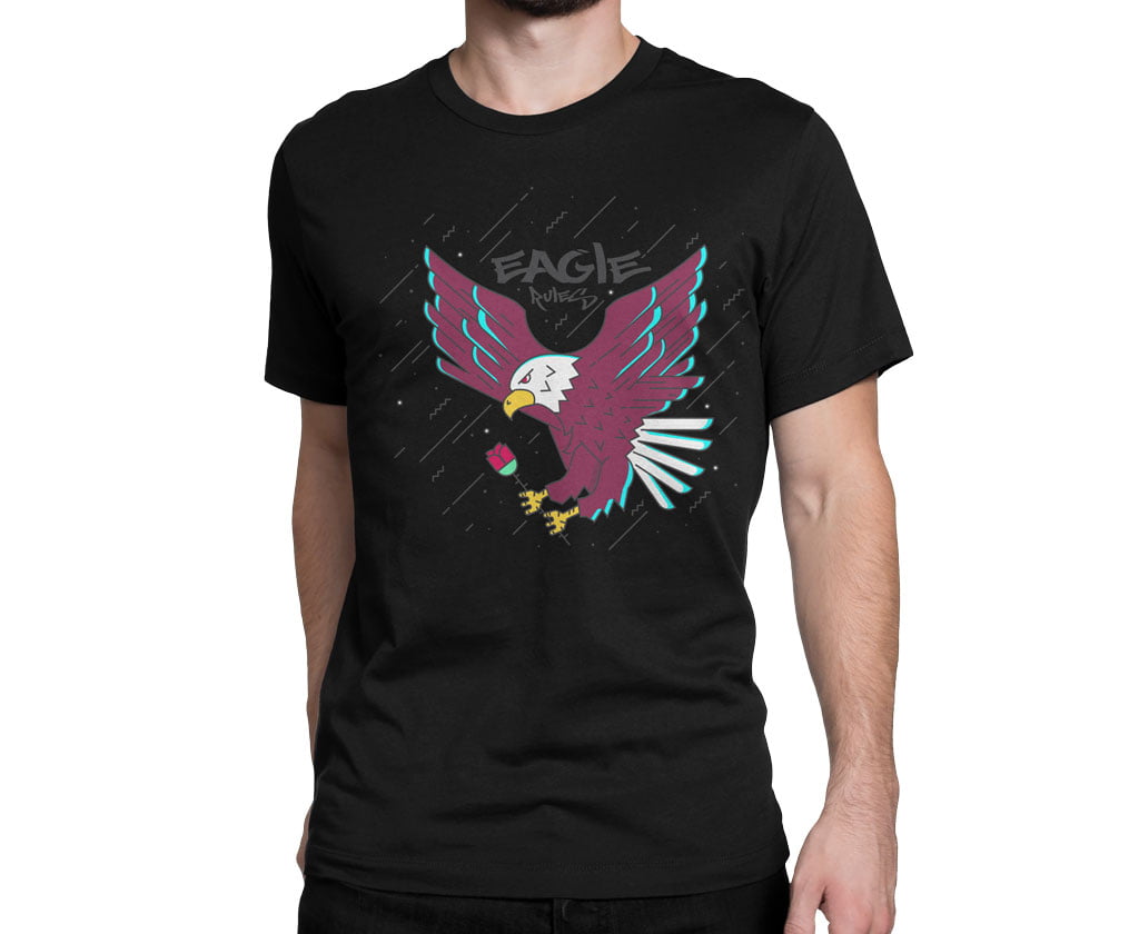 Colorful animal design flat2 eagle tshirt s b erkek - colorful özel seri kartal baskılı t-shirt - figurex