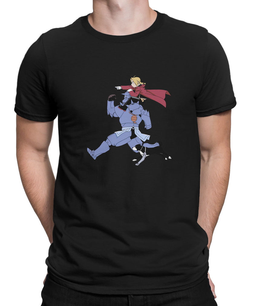 Fma1 tshirt s erkek - fullmetal alchemist eric ve alphonse baskılı erkek t-shirt - figurex