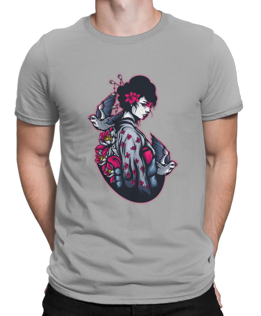 Japan culture 5 tshirt g erkek - geisha özel seri dijital baskılı erkek t-shirt - figurex