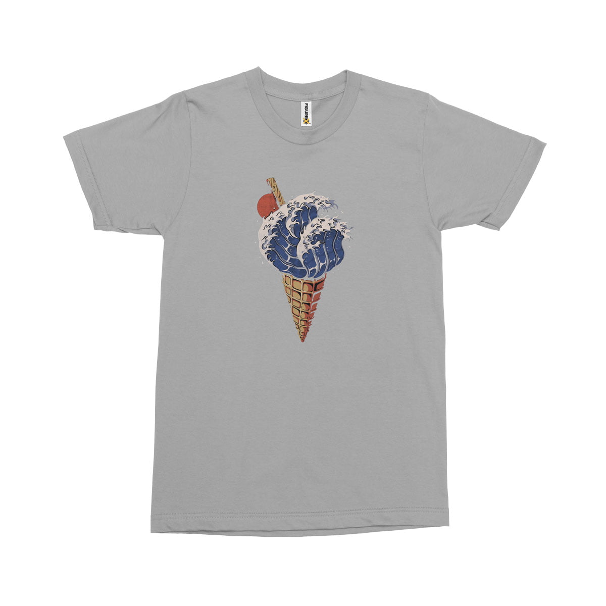 Dondurma ice cream no2 tisort g - japanese i̇ce creams n02 - great wave baskılı erkek t-shirt - figurex