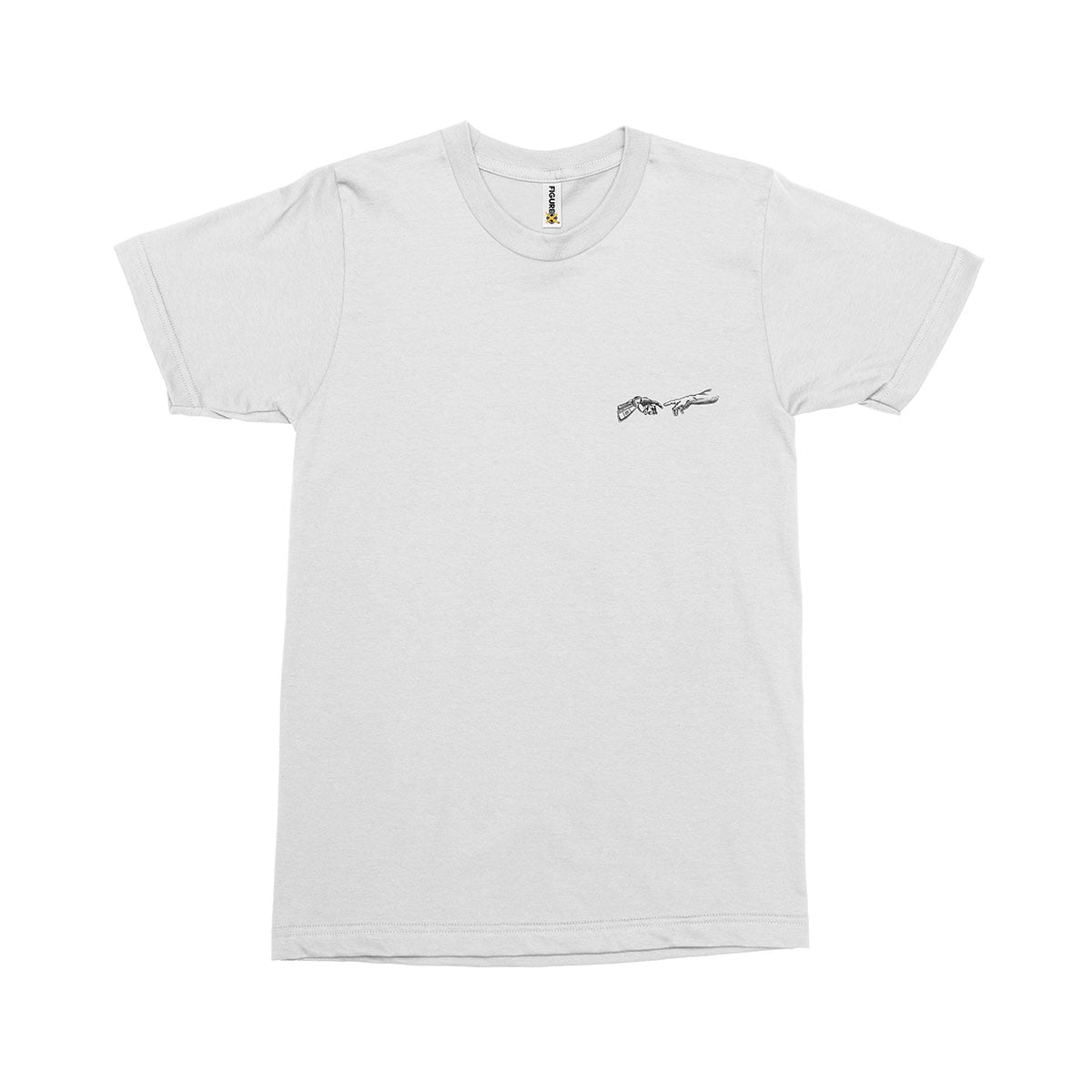 AI Concept Bilisim Siyah FXSCA2162C Erkek Tshirt Beyaz Sag Ust - Makinanın Yaratılışı Baskılı Erkek T-shirt - Figurex