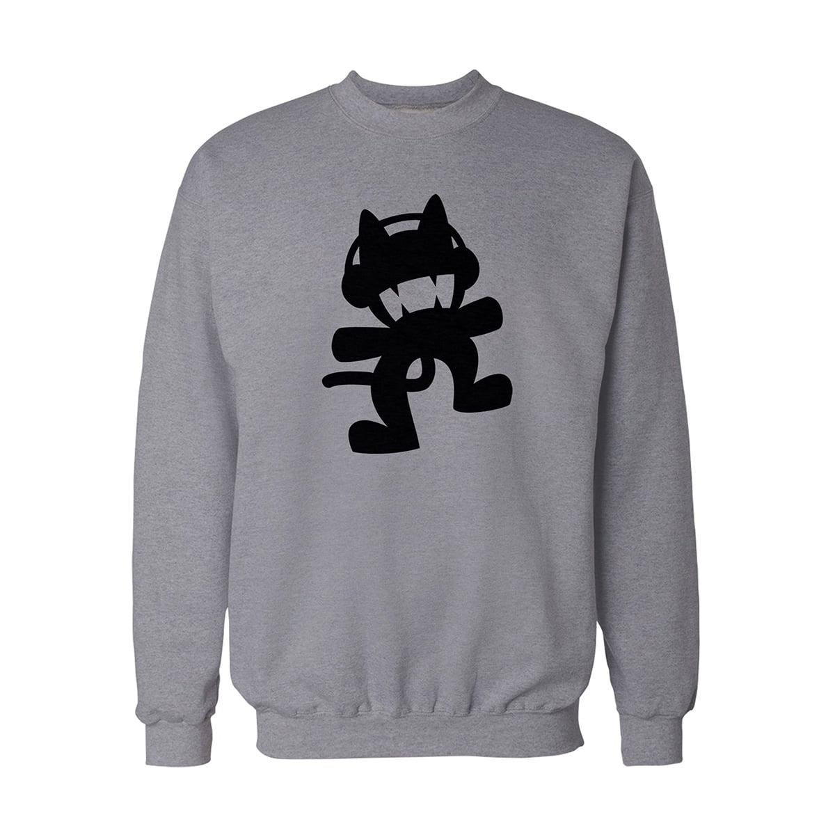 Monster Cat FXSCA2231C SweatShirt Gri Orta 1 2 - Monster Cat Müzik Unisex Sweatshirt - Figurex