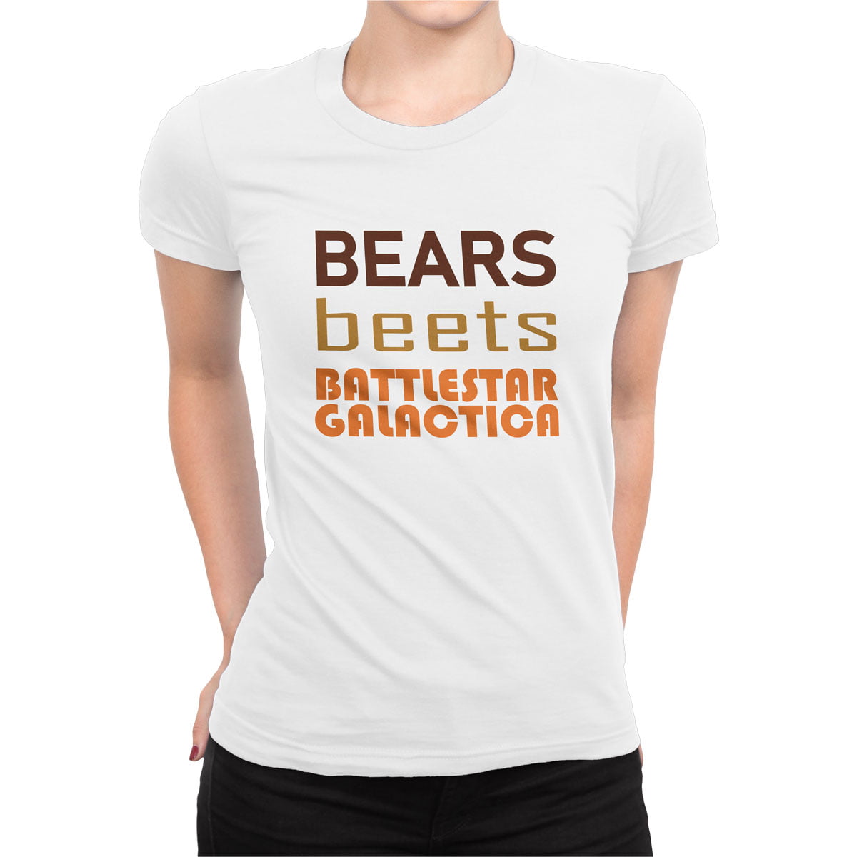 The office bears beets bg kadin tisort b - bears beets battlestar galactica kadın t-shirt - figurex