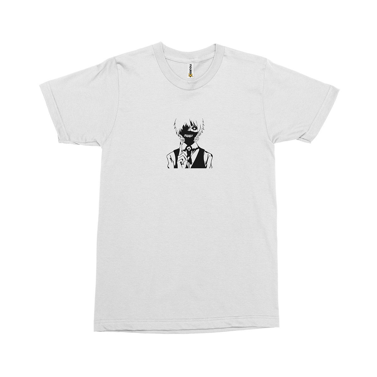 Tokyo Ghoul Kaneki Ken FXSCA2332C Erkek Tshirt Beyaz Orta Kucuk - Tokyo Ghoul Kaneki Ken No2 Baskılı Erkek T-shirt - Figurex